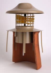 POT HANGING COWL WITH BRUSH COTSWOLD STONE