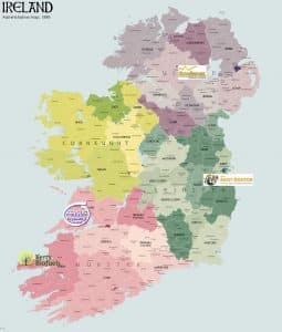 Map showing where to get our chimney cowl products in Ireland